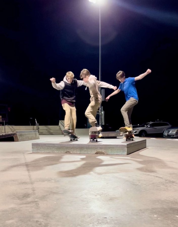 Seniors Josh Hertzenberg, Charlie Kuhna, and Matthew Winston have all found a passion for skating. 