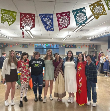Culture Night at BrHS 2023. Organized by Bless Tomarong (‘25) to the left of Ginger Ramsey. Chidambaram to the left of Bless